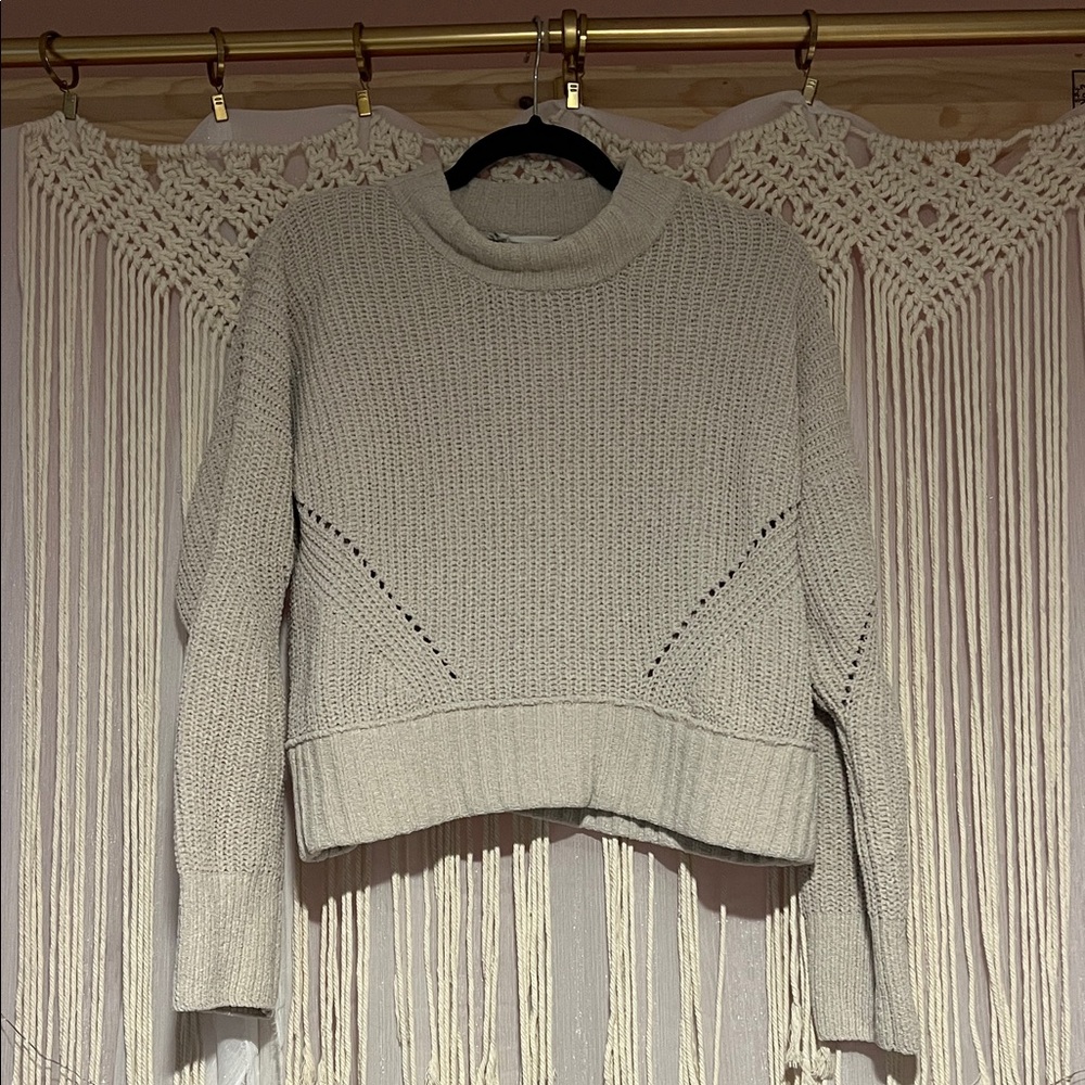 Pink Rose Cream Turtleneck Sweater